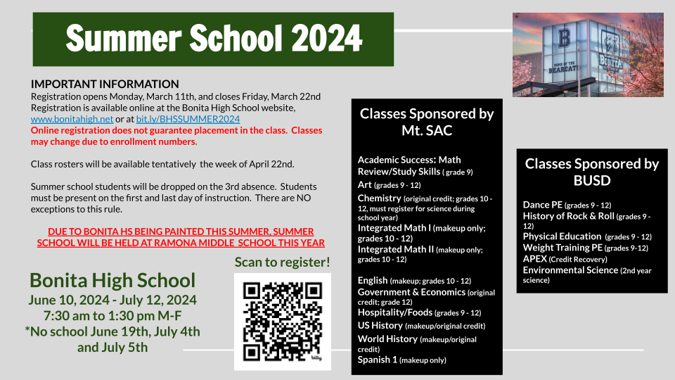 Website 2024 Summer School Registration Flyer